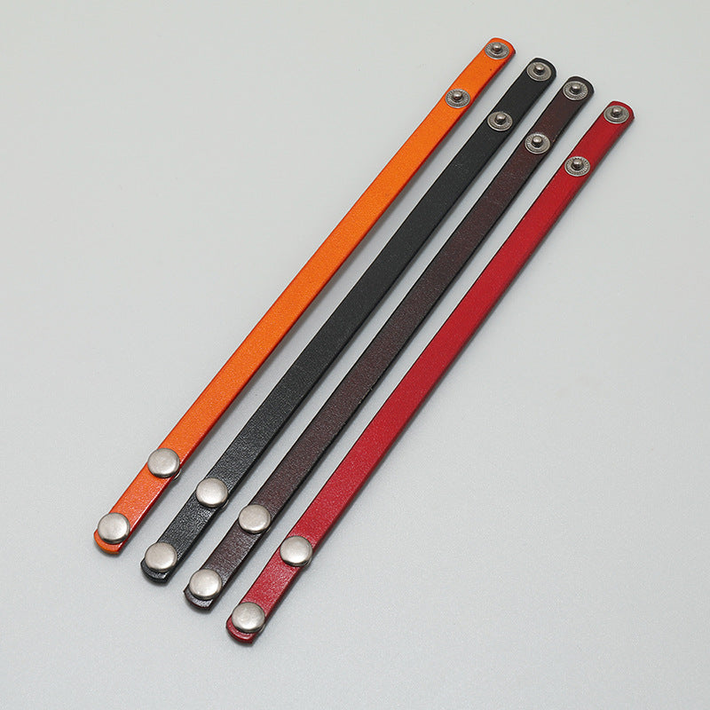 Simple Ins Style Fashion All-match Light Board Cattle Leather Bracelet