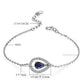 Natural black sapphire and white gold bracelet