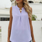 Notched Sleeveless Tank