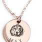 Personalized Pet Photo Disc Necklace Ladies Kitten Name Pendant Necklace Custom Animal Stainless Steel Necklace Jewelry