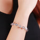 Three-dimensional square copper gold zircon bracelet Korean version of the best selling electroplated white gold jewelry Zircon TO buckle bracelet