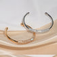 Gold-plated and diamond bracelet