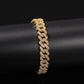 Gold-plated Full Diamond Alloy Hip-hop Bracelet