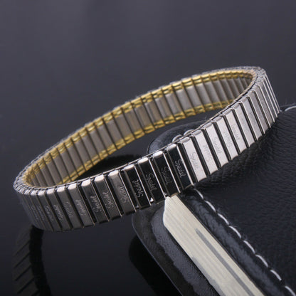 Gold Bracelet With Lettering On The Back