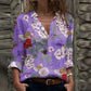 Printed Long-Sleeved Shirt And Floral Shirt