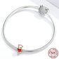 Plated Real Gold Teddy Bear Bracelet Beaded Cute Cartoon Silver Jewelry Accessories