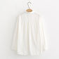 Placket Animal Embroidery White Shirt Base Shirt