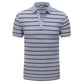 Casual POLO Shirt Striped Lapel Short Sleeve T-shirt
