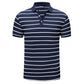 Casual POLO Shirt Striped Lapel Short Sleeve T-shirt
