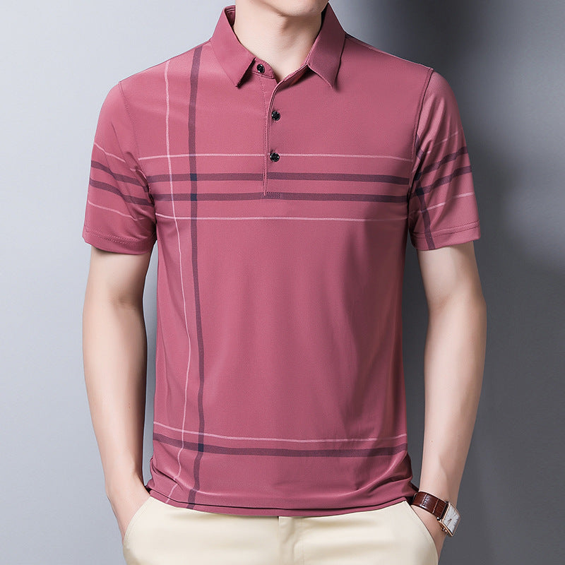 Quick Drying T Shirt Men's Short Sleeved Lapel Polo Shirt Business Casual Men's