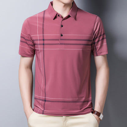 Quick Drying T Shirt Men's Short Sleeved Lapel Polo Shirt Business Casual Men's