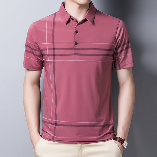 Quick Drying T Shirt Men's Short Sleeved Lapel Polo Shirt Business Casual Men's