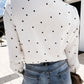 Slim Button Polka Dot Long Sleeve Pocket Shirt
