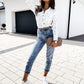 Slim Button Polka Dot Long Sleeve Pocket Shirt