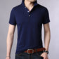 Men's Casual New Style Pure Cotton Youth Polo Shirt Pure Color Short-Sleeved Men's T-Shirt Export