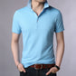 Men's Casual New Style Pure Cotton Youth Polo Shirt Pure Color Short-Sleeved Men's T-Shirt Export
