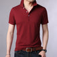 Men's Casual New Style Pure Cotton Youth Polo Shirt Pure Color Short-Sleeved Men's T-Shirt Export