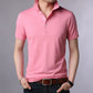 Men's Casual New Style Pure Cotton Youth Polo Shirt Pure Color Short-Sleeved Men's T-Shirt Export