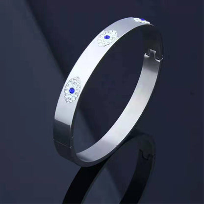 New European And American Fashion Diamond Devil's Eye Bracelet Customizable Titanium Steel Gold Bracelet Bracelet Women