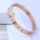 New European And American Fashion Diamond Devil's Eye Bracelet Customizable Titanium Steel Gold Bracelet Bracelet Women