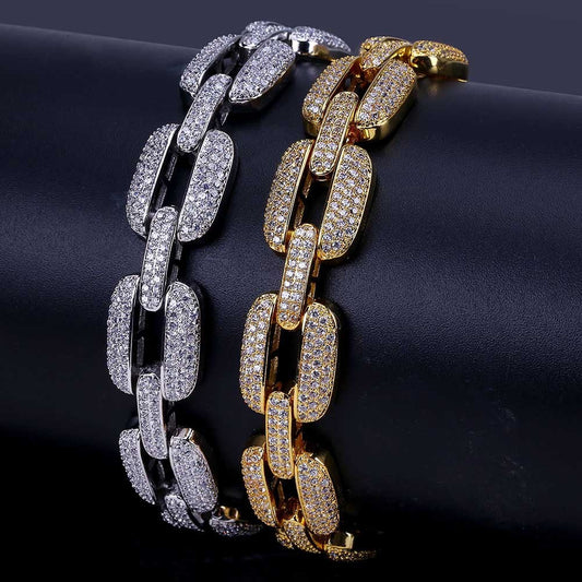 High-end Micro-inlaid Zircon Gold-plated Chain Bracelet