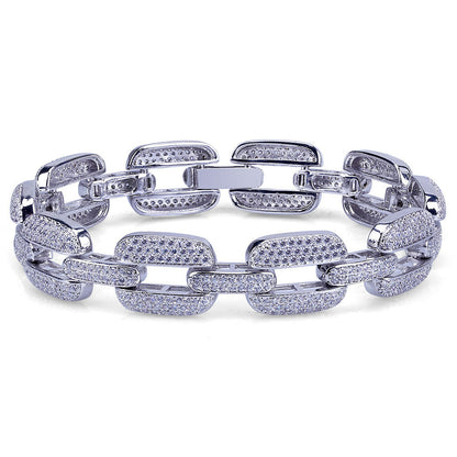 High-end Micro-inlaid Zircon Gold-plated Chain Bracelet