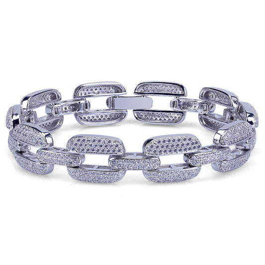 High-end Micro-inlaid Zircon Gold-plated Chain Bracelet
