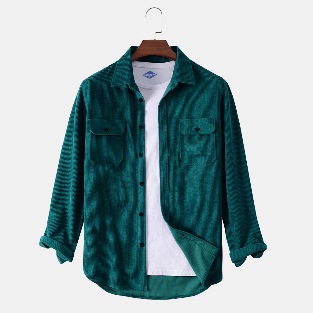 Corduroy shirt Men's long-sleeved shirt