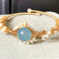 14K GoldWrapped Handmade Bracelet Hailan Baohai Sapphire Natural White Pearl Bracelet