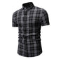 Men's Shirt Casual Plaid Short-sleeved Shirt
