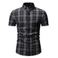 Men's Shirt Casual Plaid Short-sleeved Shirt