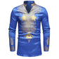 Men'S Shirt Long-Sleeved T-Shirt Ethnic Printing Bottoming Shirt