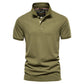 Casual Men's POLO Shirt Fashion Solid Color Men's Cotton Short Sleeve T-shirt