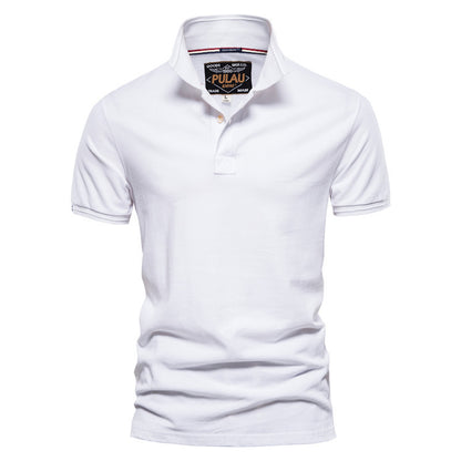 Casual Men's POLO Shirt Fashion Solid Color Men's Cotton Short Sleeve T-shirt