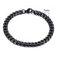 Stainless Steel Gold Plated Bracelet Men's Gold Cuban Chain 3 5 7 9 11mm Six-sided Bracelet