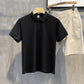 Luud Soft Waxy Cord Silk Lapel Short-Sleeved Shirt Men'S Comfortable All-Match T-Shirt Summer Self-Cultivation Breathable Polo Shirt Tide