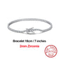 Single Row Zircon Bracelet White Gold Diamond Fashion Jewelry