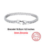 Single Row Zircon Bracelet White Gold Diamond Fashion Jewelry