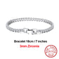Single Row Zircon Bracelet White Gold Diamond Fashion Jewelry