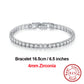 Single Row Zircon Bracelet White Gold Diamond Fashion Jewelry