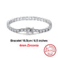 Single Row Zircon Bracelet White Gold Diamond Fashion Jewelry
