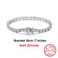 Single Row Zircon Bracelet White Gold Diamond Fashion Jewelry