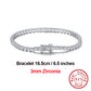 Single Row Zircon Bracelet White Gold Diamond Fashion Jewelry
