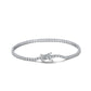 Single Row Zircon Bracelet White Gold Diamond Fashion Jewelry
