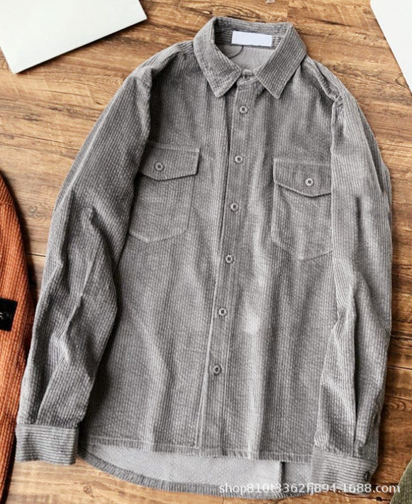 Corduroy shirt Men's long-sleeved shirt