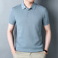 Lai Shibert Knitted Cotton, Linen And Silk Men'S Short-Sleeved T-Shirt Summer Youth Short-Sleeved Shirt Ice Silk Polo Shirt