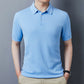 Lai Shibert Knitted Cotton, Linen And Silk Men'S Short-Sleeved T-Shirt Summer Youth Short-Sleeved Shirt Ice Silk Polo Shirt