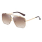 Large Square Box Retro Men 1261 Creative Fashion Metal Sunglasses