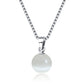 S925 Sterling Silver Clavicle Necklace Turquoise White Gold Pendant Simple Necklace