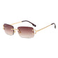 Square Rimless Cut-edge Sunglasses, Sunglasses And Personality Glasses